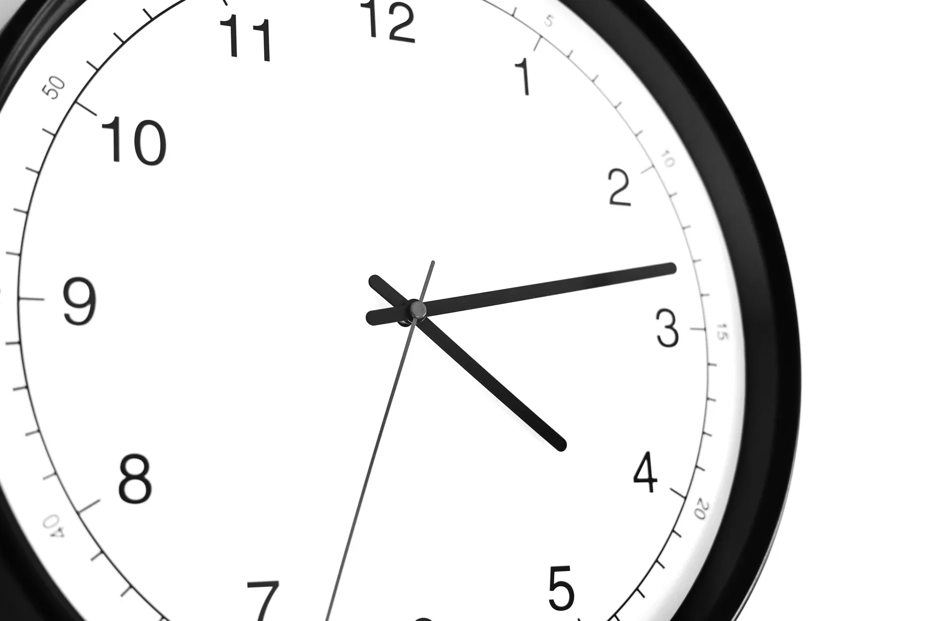 Clock face emphasizing speed for urgent same-day delivery